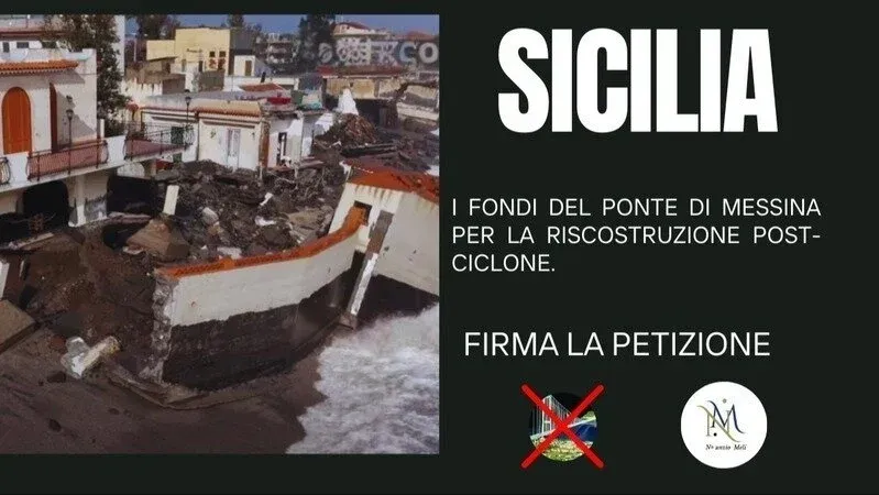 Utilizzare i fondi per il Ponte di Messina per la ricostruzione in Sicilia. Firma la petizione!
