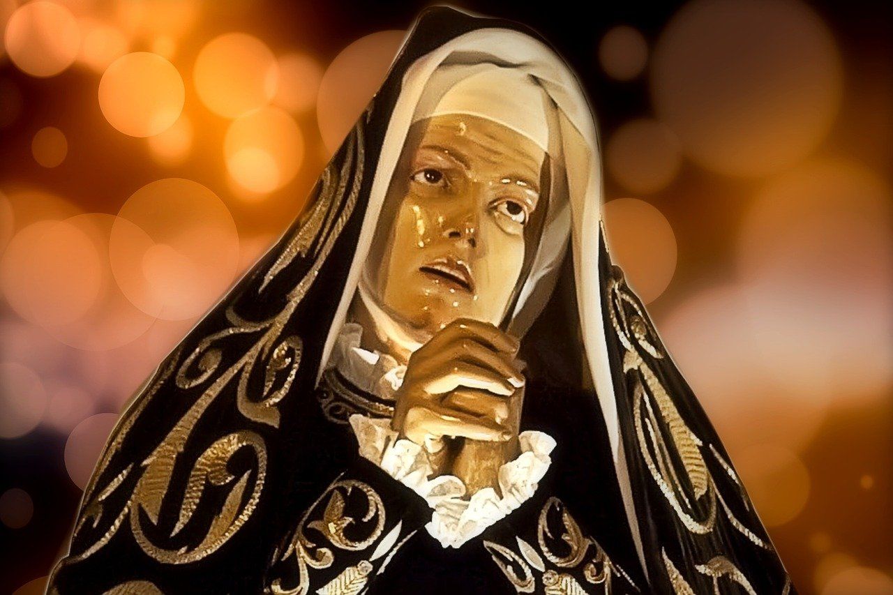 monaca, suora, suora che prega