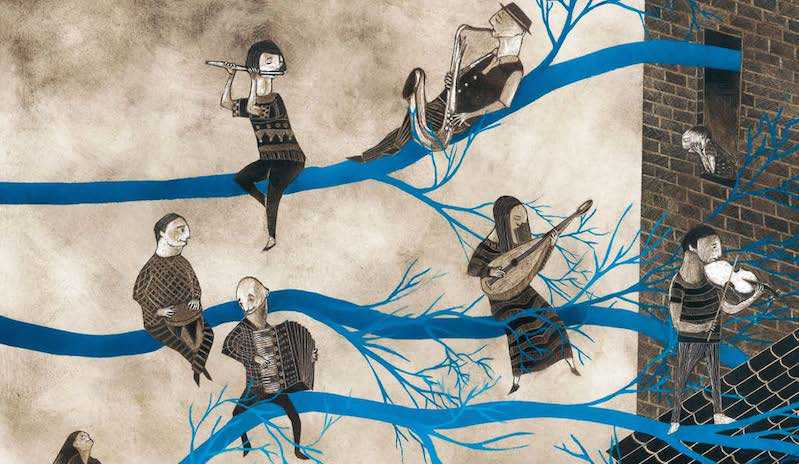 albero azzurro