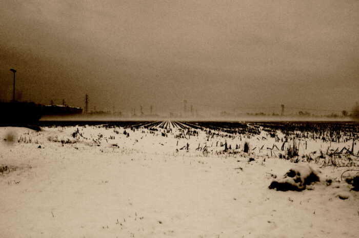 campo sotto la neve