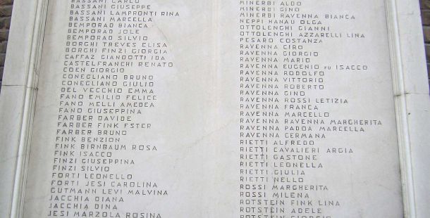 lapide - sinagoga - ferrara - immaginario - deportati - ebrei