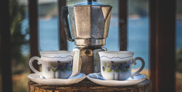 espresso coppia colazione caffè moka