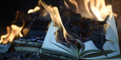 il rogo e la biblioteca