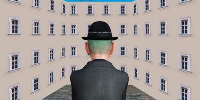 uomo facciata finestre magritte